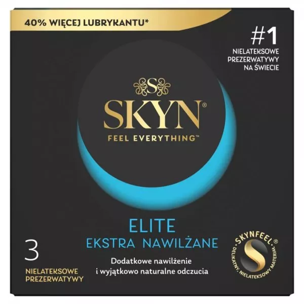 Skyn Elite Ekstra Nawilżane nielateksowe prezerwatywy 3szt.