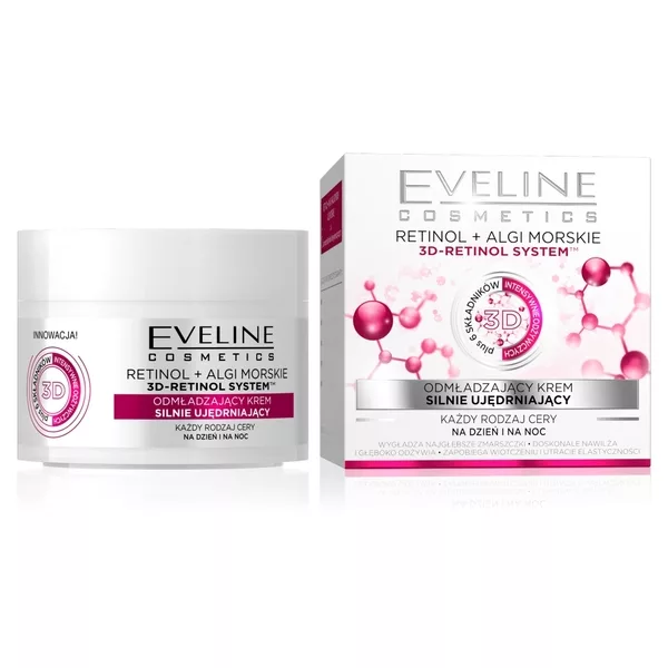 Eveline, odmładzający krem silnie ujędrniający retinol + algi morskie, 50ml