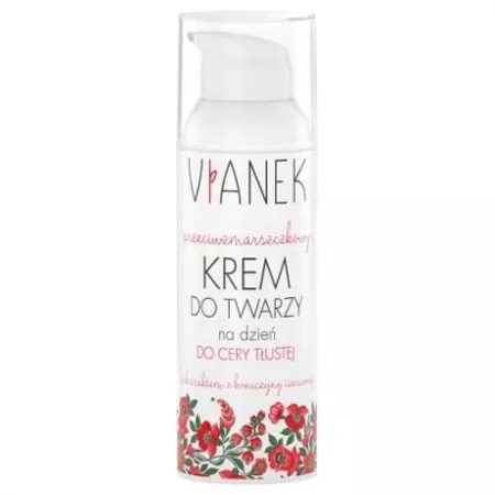 Vianek, Przeciwzmarszczkowy krem do twarzy na dzień do cery tłustej, 50ml