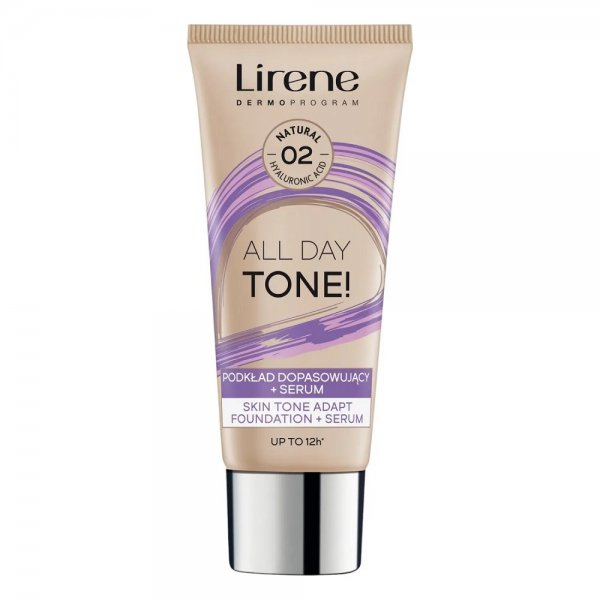 Lirene All Day Tone! podkład dopasowujący + serum 02 Natural 30ml