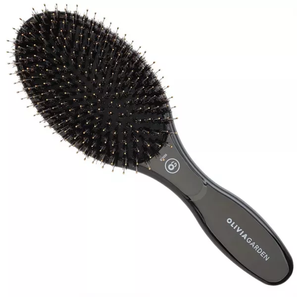 Olivia Garden Expert Care Oval Boar&Nylon, ceramiczna szczotka do włosów, Bristles Black