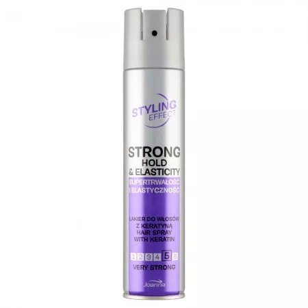 Joanna Styling Effect Very Strong Lakier do włosów z keratyną 250 ml