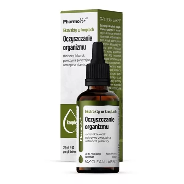 Pharmovit Ekstrakty w kroplach Oczyszczanie organizmu suplement diety w kroplach 30ml