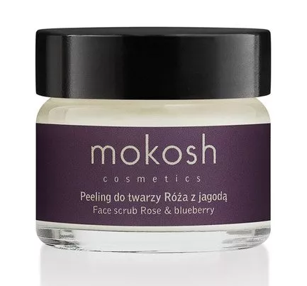 Mokosh, aktywny peeling do twarzy, róża z jagodą, 15ml