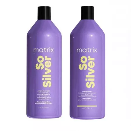 Matrix So Silver, zestaw XL do włosów platynowych, szampon + odżywka