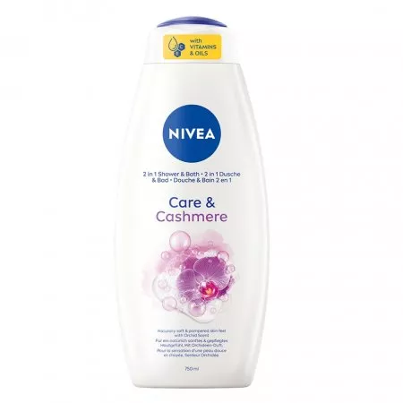 Nivea Care & Cashmere żel pod prysznic i płyn do kąpieli 2w1 750ml