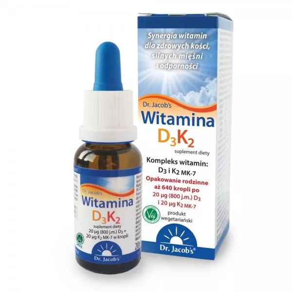 Dr Jacobs Witamina D3K2 suplement diety w kroplach 20ml