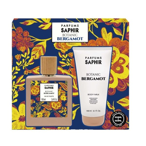 Saphir Botanic Bergamot zestaw woda toaletowa spray 100ml + mleczko do ciała 150ml (W)