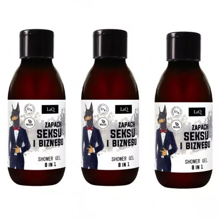 LaQ, Doberman, zestaw żeli pod prysznic 8w1, 100ml x3