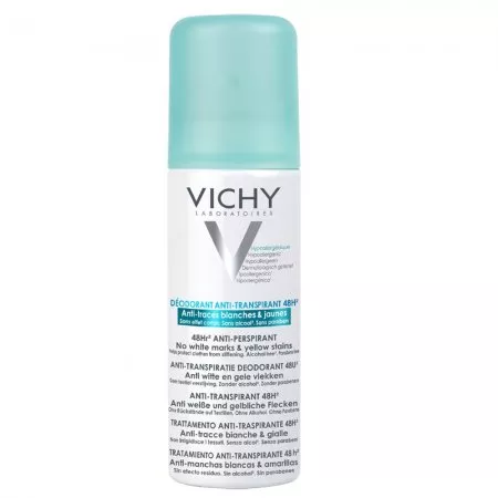 Vichy Anti-Perspirant Deodorant antyperspirant w sprayu 48h przeciw śladom na ubraniach 125ml (U)
