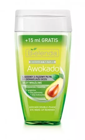 Bielenda Awokado łagodny 2-fazowy Płyn Do Demakijażu Oczu, 125ml