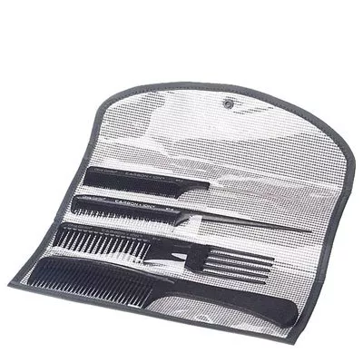 Olivia Garden Carbon+Ion, zestaw grzebieni ST w etui, 4 szt