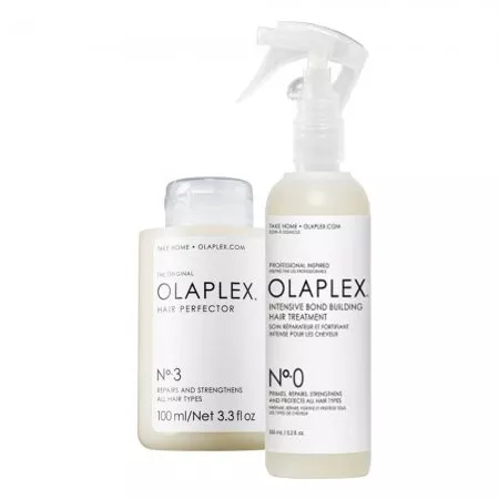 Olaplex, zestaw kuracji odbudowujących, No.0 + No.3