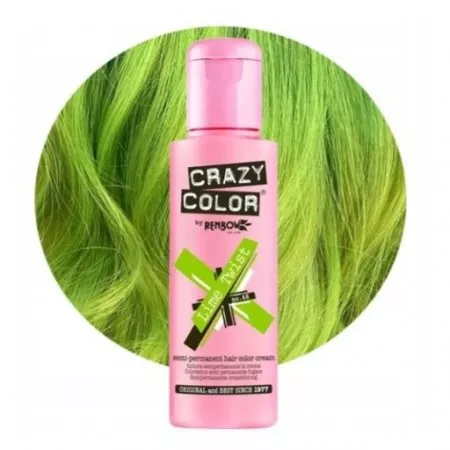 Crazy Color, toner odżywczy do włosów, Lime Twist - limonka, nr 68, 100ml