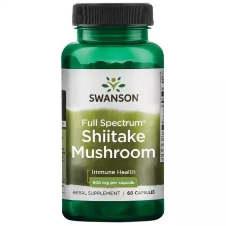 Swanson Shiitake grzybek 500mg 60 kaps.