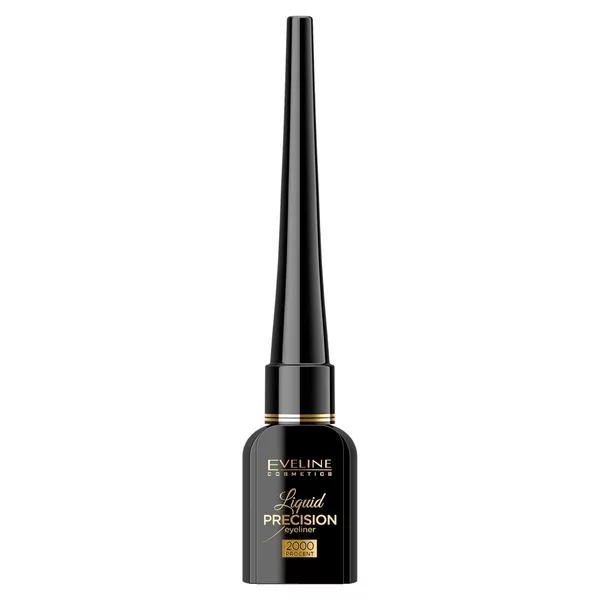 Eveline Liquid Precision Liner 2000 Procent, matowy eyeliner w płynie, czarny mat, 4ml