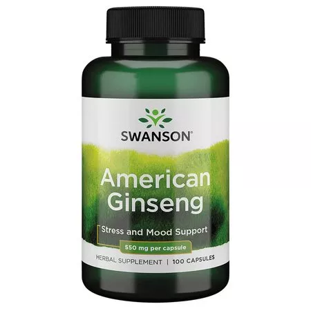 Swanson American Ginseng Żeń-szeń amerykański, 550mg, 100kaps, suplement diety, ref.SW512