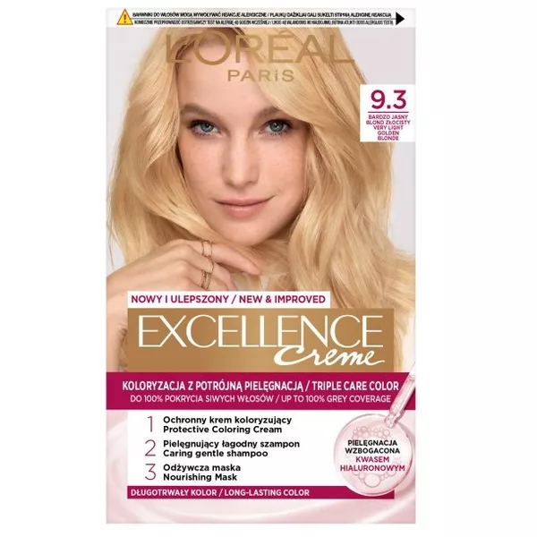 L'Oreal Paris Excellence Creme Farba do włosów 9.3 Bardzo jasny blond złocisty