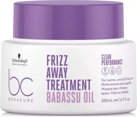 Schwarzkopf BC Frizz Away, wygładzająca maska do włosów z olejem babassu, 200ml