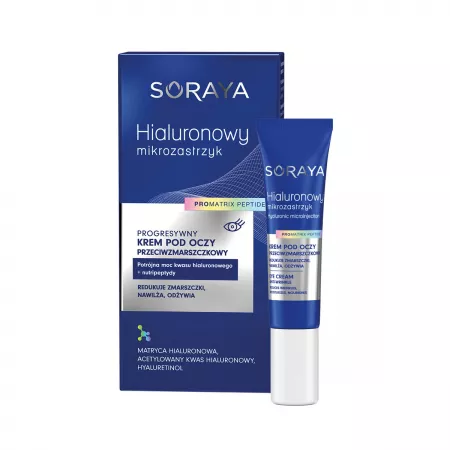 Soraya Hialuronowy Mikrozastrzyk Pro Matrix, przeciwzmarszczkowy krem pod oczy, 15ml