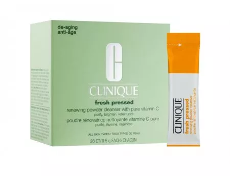 Clinique, Fresh Pressed Renewing Powder Cleanser With Pure Vitamin C rozpuszczalny proszek do oczyszczania twarzy saszetka 28x0,5g
