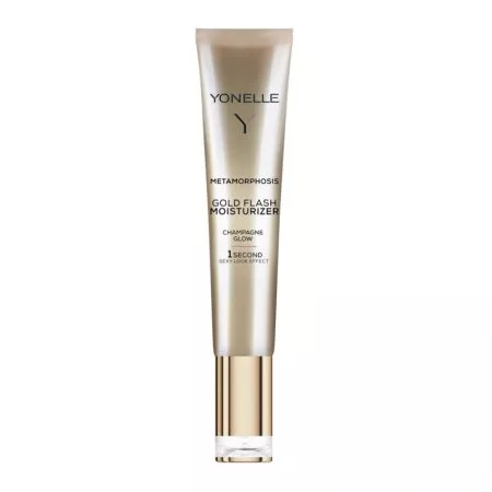 Yonelle Metamorphosis, rozświetlający nawilżacz ze złotymi drobinkami, 25ml