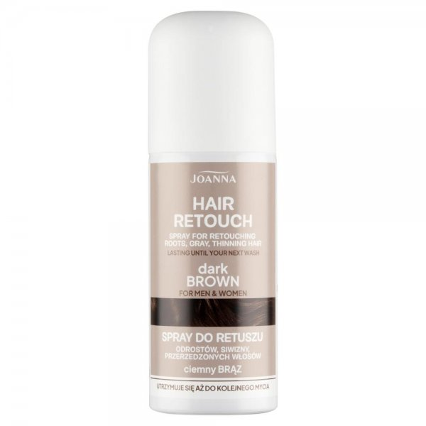 Joanna Hair retouch, spray do retuszu odrostów, dark brown, 75ml