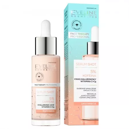 Eveline Serum Shot, energizująca kuracja do skóry wokół oczu, 5% kofeina, 30ml