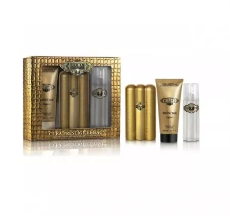 Cuba Original Cuba Prestige Legacy zestaw woda toaletowa spray 90ml + żel pod prysznic 200ml + woda po goleniu 100ml (M)