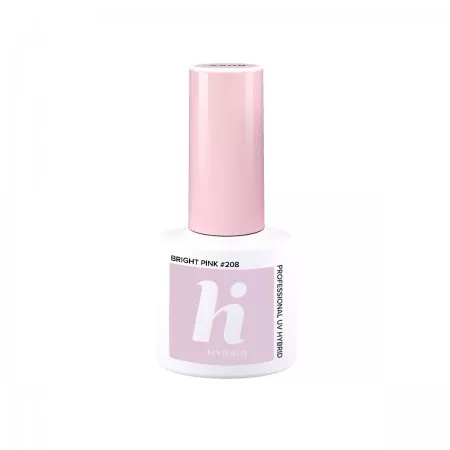 hi hybrid, lakier hybrydowy, 5ml, #208 Bright Pink