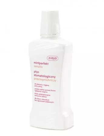 Ziaja Mintperfekt Sensitiv, płyn stomatologiczny, przeciwpróchniczy, 500ml