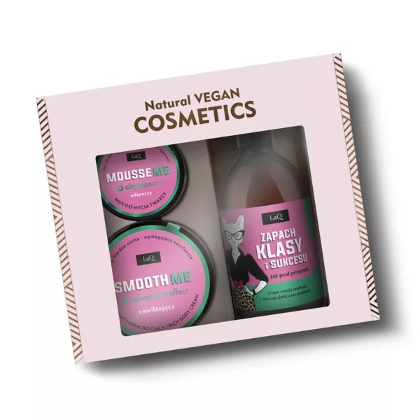LaQ Magnolia, zestaw: żel 500ml + krem do ciała 200ml + mus do twarzy 40g