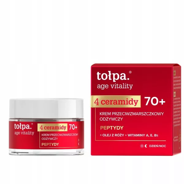 Tołpa Age Vitality, krem do twarzy przeciwzmarszczkowy, odżywczy 70+, 50ml