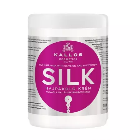 Kallos KJMN Silk maska do włosów z oliwą z oliwek i proteinami jedwabiu 1000ml