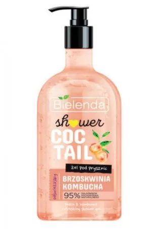 Bielenda Shower Coctail Odświeżający żel Pod Prysznic Brzoskwinia + Kombucha, 400ml