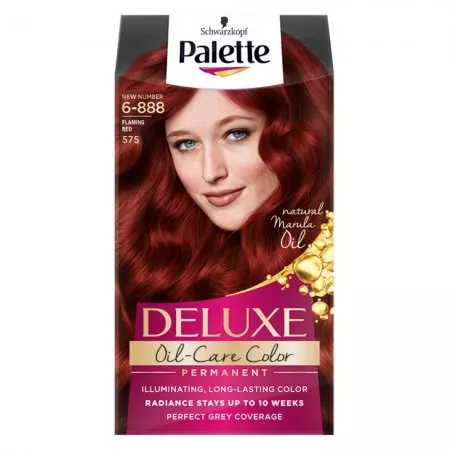 Schwarzkopf Palette Deluxe Oil-Care Color farba do włosów trwale koloryzująca z mikroolejkami 575 (6-888) Intensywna Czerwień