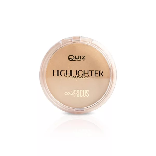 Quiz Cosmetics Color Focus Highlighter Powder puder rozświetlający wzbogacony witaminą E N°02 Gold 10g
