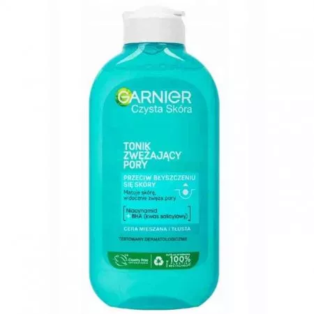 Garnier Czysta Skóra Tonik matujący zwężający pory 200ml