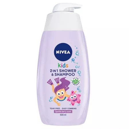 Nivea Kids żel do mycia ciała 2w1 dla dzieci o zapachu owocowych żelków 500ml