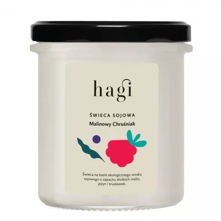Hagi Mała świeca sojowa Malinowy Chruśniak 215ml