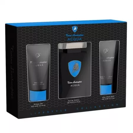Tonino Lamborghini Acqua zestaw woda toaletowa spray 125ml + balsam po goleniu 100ml + żel pod prysznic 100ml (M)