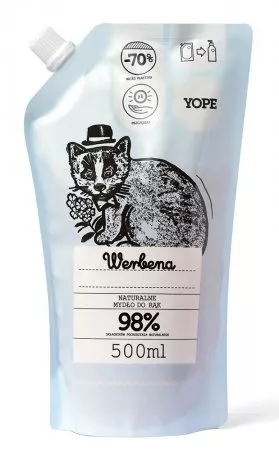 Yope, naturalne mydło w płynie Werbena, refill, 500ml