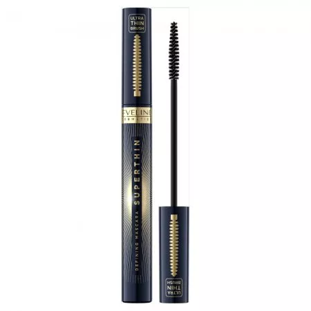 Eveline Superthin Defining Mascara, tusz do rzęs z precyzyjną szczoteczką, 6ml