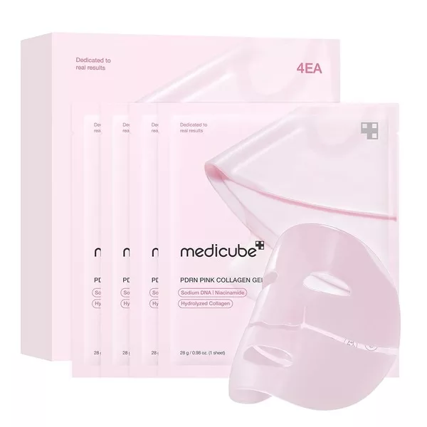 Medicube PDRN Pink Collagen Gel Mask kolagenowa maska do twarzy 4x28g
