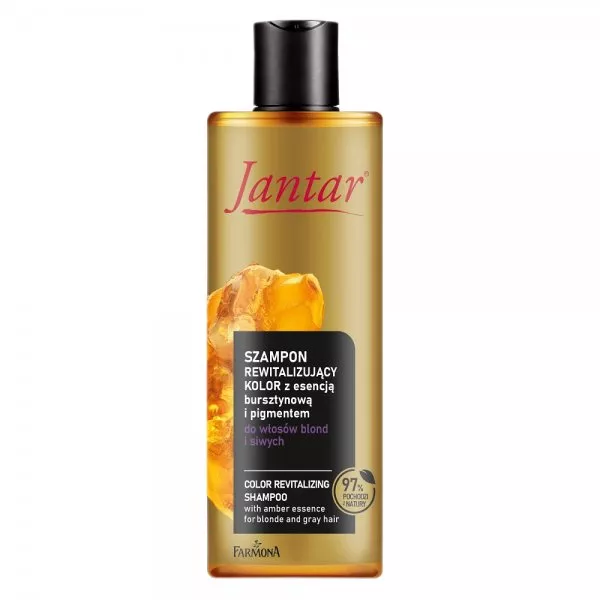 Farmona Jantar szampon rewitalizujący kolor z esencją bursztynową i pigmentem do włosów blond i siwych 300ml