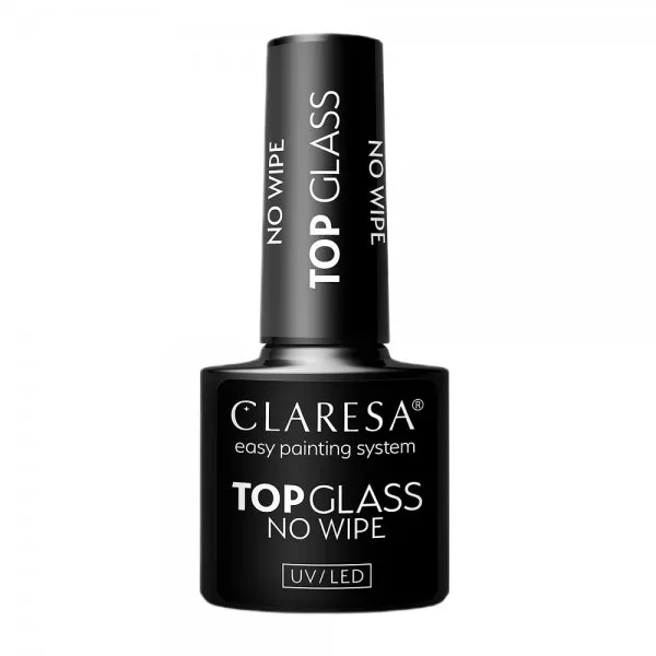 Claresa Top Glass No Wipe transparentny top hybrydowy 5g