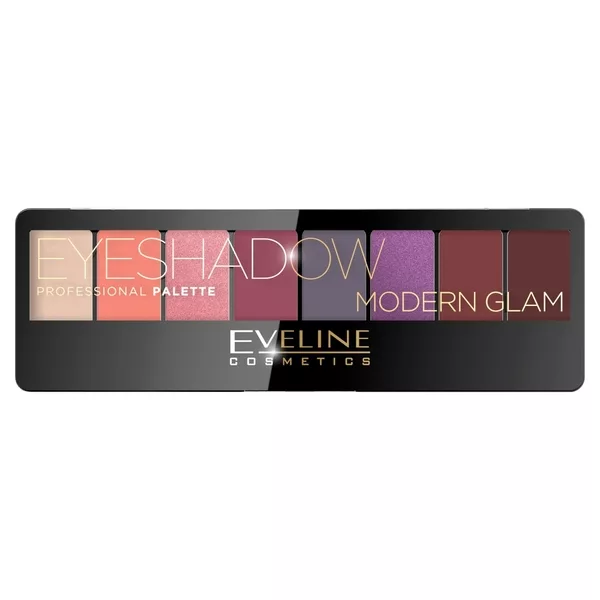 Eveline Professional Eyeshadow Palette, paleta 8 cieni do powiek, modern glam