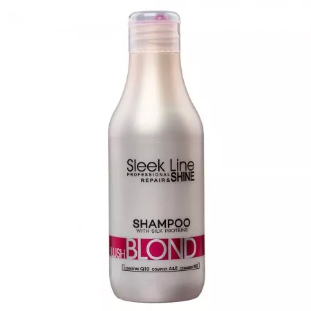 Stapiz Sleek Line Blush Blond Shampoo szampon do włosów blond z jedwabiem 300ml