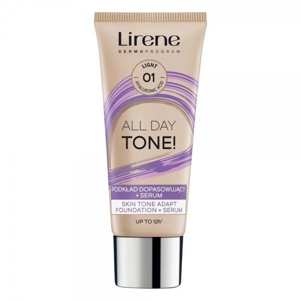 Lirene All Day Tone! podkład dopasowujący + serum 01 Light 30ml