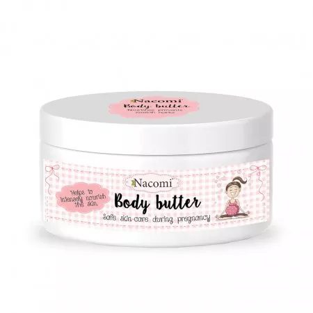 Nacomi, intensywnie pielęgnujące masło do ciała dla kobiet w ciąży, 100g